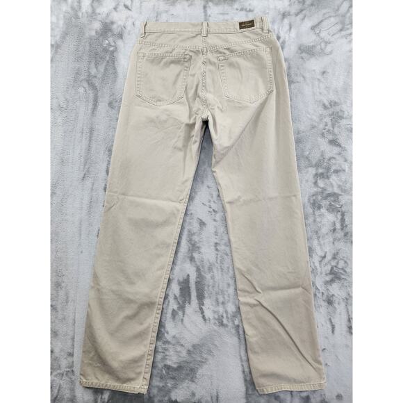 Vintage 80s Calvin Klein Khakis High Rise Button Fly Denim Jeans Size 9 Tan - Picture 4 of 15